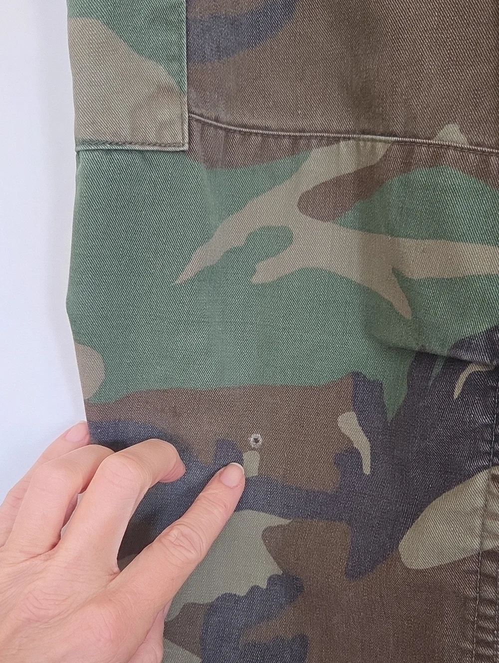 Vintage US Military Camouflage Cargo Utility Pant Adjustable Waist Size 36w